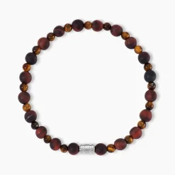 Histoire d'Or Bracelet Younes Acier Argenté Oeil De Tigre* Bracelets|Bracelets Fantaisie