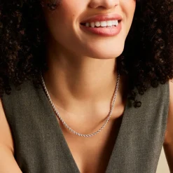 Online Histoire d'Or Chaine Jerry Maille Corde or blanc