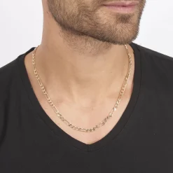 Histoire d'Or Chaîne Bixente Maille Alternee 1/3 Plaqué Or Jaune* Colliers|Colliers