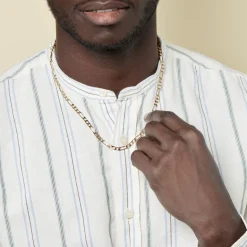 Histoire d'Or Chaîne Bixente Maille Alternee 1/3 Plaqué Or Jaune* Colliers|Colliers