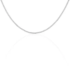 Histoire d'Or Chaîne Capucin Or Blanc Maille Marine Plate