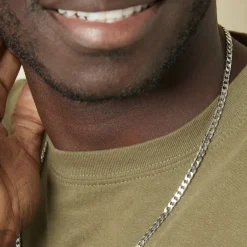 Histoire d'Or Chaîne Casper Maille Gourmette Argent Blanc* Colliers|Colliers