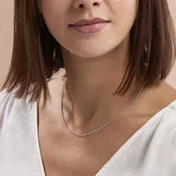 Discount Histoire d'Or Chaîne Claudine Maille Forçat Argent Blanc