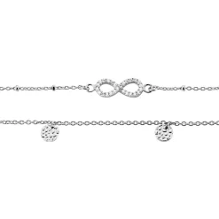 Outlet Histoire d'Or Chaîne De Cheville Argent Blanc Roschen Oxydes De Zirconium