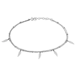 Hot Histoire d'Or Chaîne De Cheville Azou Argent Blanc