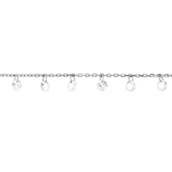 Histoire d'Or Chaîne De Cheville Carolaine De Zirconium argent blanc oxyde