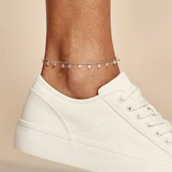 Histoire d'Or Chaîne De Cheville Carolaine De Zirconium argent blanc oxyde