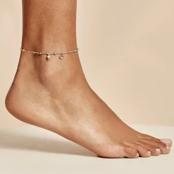 Online Histoire d'Or Chaîne De Cheville Minia Argent Blanc