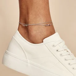 Outlet Histoire d'Or Chaîne De Cheville Noelle Argent Blanc