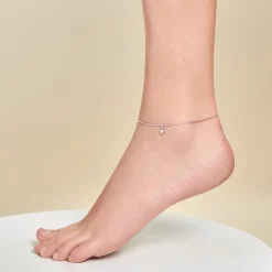 Hot Histoire d'Or Chaîne De Cheville Padmee Argent Blanc