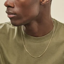 Online Histoire d'Or Chaîne Igoa Maille Forçat Diamantee Or Jaune