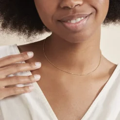 Histoire d'Or Chaîne Igoa Maille Forçat Diamantee Or Jaune* Colliers|Colliers