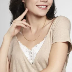 New Histoire d'Or Chaîne Igoa Maille Forçat Diamantee Or Jaune