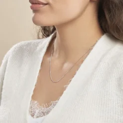 Histoire d'Or Chaîne Imad Maille Gourmette or blanc