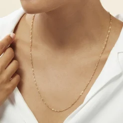 Histoire d'Or Chaîne Imanie Maille Singapour Or Jaune* Colliers|Colliers