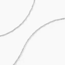 Histoire d'Or Chaîne Imanie Maille Singapour Or Blanc* Colliers|Colliers