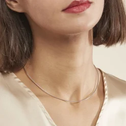 Histoire d'Or Chaîne Kassie Maille Omega Argent Blanc* Colliers|Colliers
