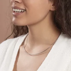 Histoire d'Or Chaîne Kassie Maille Omega Argent Blanc* Colliers|Colliers