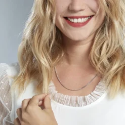 Histoire d'Or Chaîne Nairi Maille Gourmette Argent Blanc* Colliers|Colliers