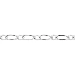 Discount Histoire d'Or Chaîne Ophelio Maille Alternee 1/1 Or Blanc