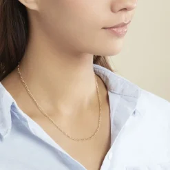 Online Histoire d'Or Chaîne Ophelio Maille Alternee 1/1 Or Jaune