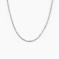 Hot Histoire d'Or Chaîne Shanone Argent Blanc