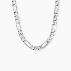 New Histoire d'Or Chaîne Vivian Maille Alternee 1/3 Argent Blanc