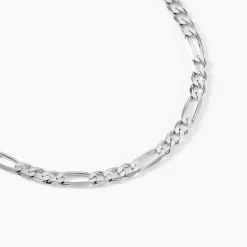 Hot Histoire d'Or Chaîne Vivian Maille Alternee 1/3 Argent Blanc