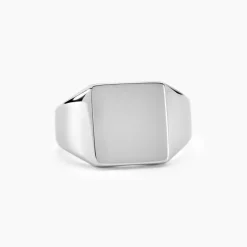 Histoire d'Or Chevaliere Acier Blanc Winebald* Bagues|Bagues Sans Pierre