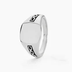 Histoire d'Or Chevaliere Argent Blanc Tarek* Bagues|Bagues Sans Pierre