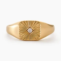 Histoire d'Or Chevaliere Plaqué Or Erditse Oxyde De Zirconium* Bagues|Chevalières