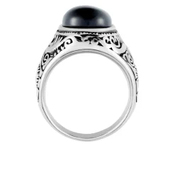 Histoire d'Or Chevaliere Zayn Acier Inoxydable Blanc Verre* Bagues|Chevalières