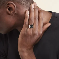 New Histoire d'Or Chevalière Argent Blanc Christoffer Email