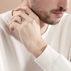 Histoire d'Or Chevalière Argent Blanc Sami* Bagues|Bagues Sans Pierre