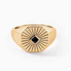 Histoire d'Or Chevalière Arlo Plaque Or Jaune Spinelle* Bagues|Chevalières