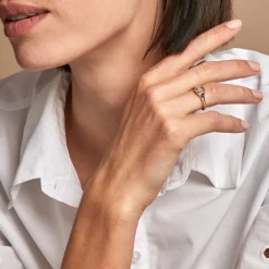 Online Histoire d'Or Chevalière Aviv Plaqué Or Jaune