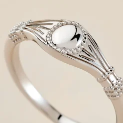 Hot Histoire d'Or Chevalière Azteque argent blanc