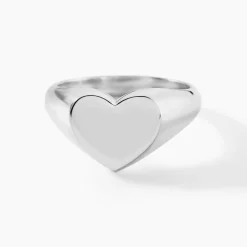 Histoire d'Or Chevalière Barbara Argent Blanc* Bijoux Personnalisés|Bagues