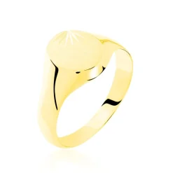 Histoire d'Or Chevalière Deimos Ovale Diamantee Soleil Or Jaune* Bijoux Personnalisés|Bagues