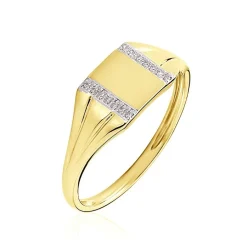 Sale Histoire d'Or Chevalière Earl Or Jaune Diamant