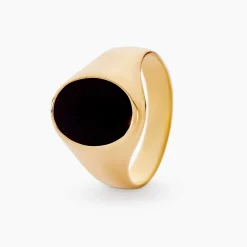 Histoire d'Or Chevalière Filipp Ovale Or Jaune Onyx* Bagues|Chevalières