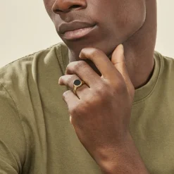 Histoire d'Or Chevalière Filipp Ovale Or Jaune Onyx* Bagues|Chevalières