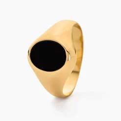 Histoire d'Or Chevalière Gerolt Ovale Or Jaune Onyx* Bagues|Chevalières