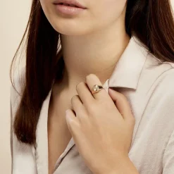 Histoire d'Or Chevalière Gerrard Ovale Diamantee Soleil Or Jaune* Bagues|Bagues Sans Pierre