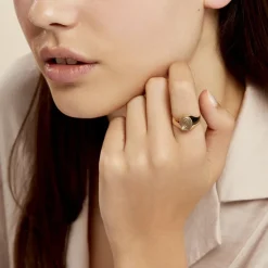 Histoire d'Or Chevalière Gerrard Ovale Diamantee Soleil Or Jaune* Bagues|Bagues Sans Pierre