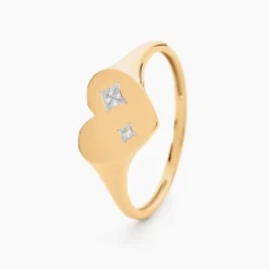 Hot Histoire d'Or Chevalière Headley Or Jaune Diamant