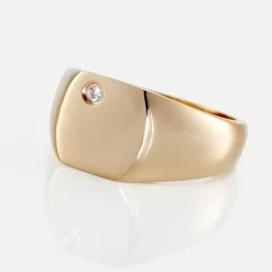 Histoire d'Or Chevalière Hide Plaqué Or Oxyde De Zirconium* Bagues|Chevalières