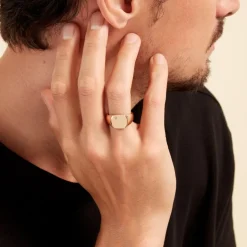 Histoire d'Or Chevalière Hide Plaqué Or Oxyde De Zirconium* Bagues|Chevalières