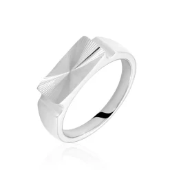 Discount Histoire d'Or Chevalière Hosea Argent Blanc