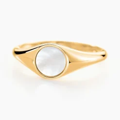 New Histoire d'Or Chevalière Kent Or Jaune Nacre